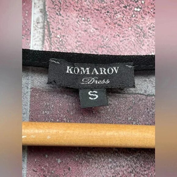 Komarov sheer floral print dress size small - Picture 5 of 13